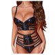 thumbnail image 1 of Ropa interior sexy para mujer Sujetador de cuero lacado con correa sexy Falda corta Tentación uniforme Fridja  nalpqowj42096, 1 of 9