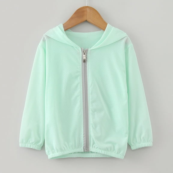 Kids UPF50 Sun Shirt Full Zip Long Sleeve Fun Patterns for Kids Boys Girls 4-5 Years