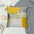 thumbnail image 2 of GOSMITH  Yellow and Grey Pillow Covers  Modern Abstract Art Painting Plaid Fall Decorative Throw Pillows Farmhouse Thanksgiving Cushion Case for Couch Sofa Bedroom Car, 2 of 5
