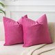 thumbnail image 1 of Chenchen Decorative Pillow Covers Set of 2 Velvet Throw Pillow Covers 24x24 for Couch Sofa Bed Soft Cushion Covers Cases with Hidden Zipper for Living Room Home Decor,Rose Red, 1 of 1