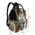 thumbnail image 2 of Pofeuu Abstract Dalmatian Art Print Diaper Bag Backpack, Multifunction Travel Pack Maternity Baby Changing Bags, Large Capacity, Waterproof, 2 of 6