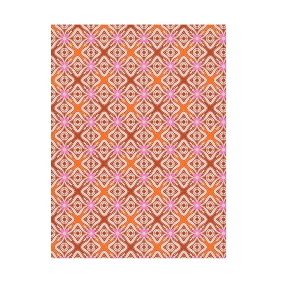 Canvas Wall Art - Treechild '1970 Tile Pattern' Wall Art for Living Room, Bedroom, or Office D?cor by Trademark Fine Art - 14 x 19 Inches