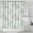 thumbnail image 2 of Rustic Autumn Leaves and Floral Pattern Shower Curtain 72x84, Romantic Country Look with Hooks, 2 of 5