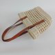 thumbnail image 3 of Bolso de playa de paja tejido a mano grande para mujer blanco, 3 of 8