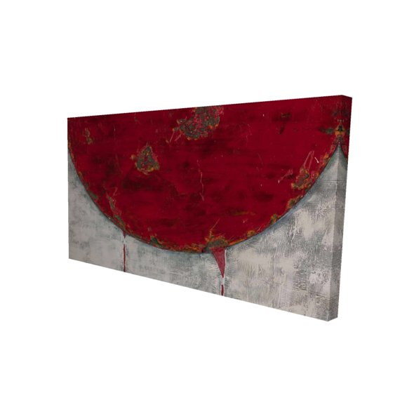 Red Half Circle - Print on canvas by Begin Edition