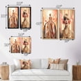 thumbnail image 4 of Designart "Elegantly Glamorous Art Nouveau Portrait III" Fashion Woman Framed Wall Art Set Of 2 - Glam Pink Framed Wall Art Set Of 2, 4 of 6