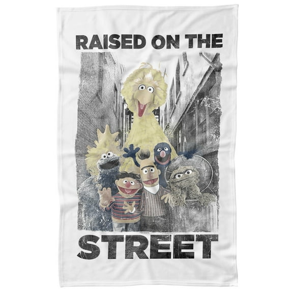 Sesame Street Raised On The Streets Officially Licensed Fleece Blanket 36' x 58'