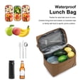 thumbnail image 7 of NOL Natural Organic Lifestyle Insulated Lunch Bags for Women Cooler Bag Lightweight Nylon Waterproof Lunch Box For Work (Small,Brown), 7 of 7