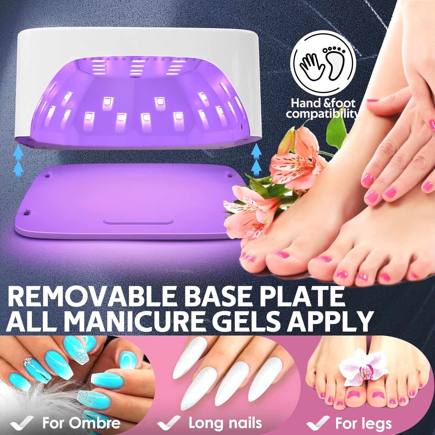 UV LED Nail Lamp 120W Rechargeable – Professional Gel Nail Dryer with 30 Beads, LCD Display, Auto Sensor & 3 Timers for Acrylic & Gel Polish, Salon-Quality Home Manicure