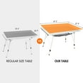 thumbnail image 3 of Camping Table Portable Foldable with Adjustable Legs, Aluminum Folding Table Roll Up Table with Carrying Bag for Outdoor, Beach, Picnic, Backyards, BBQ and Party, Silver, Big, 3 of 20
