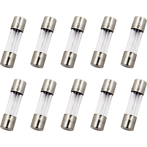 10 Pack F3AL Fast-Blow Fuse 3A 3amp 125V Glass Fuses 0.2 x 0.78 inch / 5 x 20 mm (125Volt) (F3A)