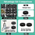 thumbnail image 4 of 106 PCS Faucet Washer Assortment Kit with Assorted Flat and Beveled Rubber Washers for Outdoor Garden Faucet Stem Leak Worn Replacement Repair, 4 of 5