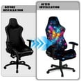 thumbnail image 5 of Xoenoiee Galaxy Butterfly Flower Pattern Ergonomic Office Computer Game Chair Slipcovers with Armrest Cover, Stretchy Polyester Covers for Reclining Racing Gaming Chair, 5 of 7