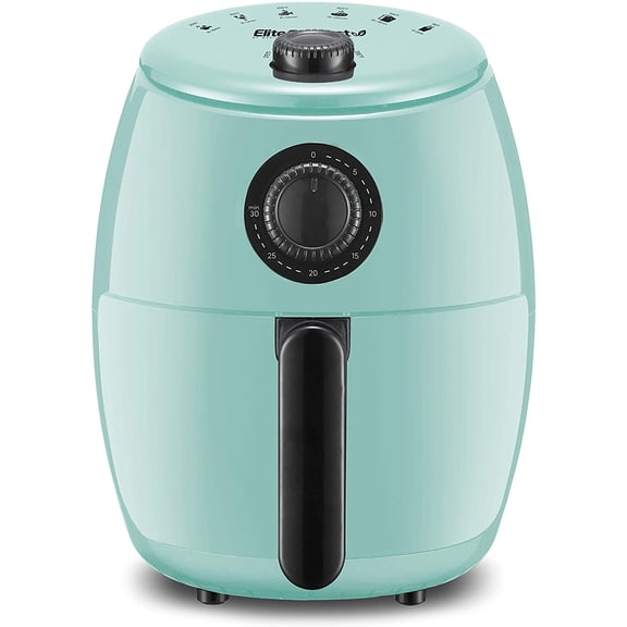 Compact Electric Hot Air Fryer Oil-Less Healthy Cooker with Timer and Temperature Controls 1000W 2.1 Quart Mint