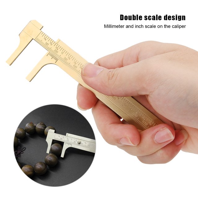 Calibrador Vernier, Calibrador De Medición De Alta Precisión, Escala Doble Portátil De Latón Para Joyería Para Medir
