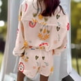 thumbnail image 6 of MAIHAN Linen Shorts Outfits Women 2 Piece Set Summer Loose Fit Long Sleeve Shirt and Elastic Waist Shorts Women Shorts Sets Outfits Vacation Outfit Two Piece Outfit, 6 of 7