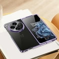thumbnail image 3 of ELEHOLD Plating Clear Case for OnePlus Open Ultra Slim Thin Lightweight Transparent Clear Back Scratch-resistant Hard PC Protective Case Shockproof Cover for OnePlus Open - Purple, 3 of 5