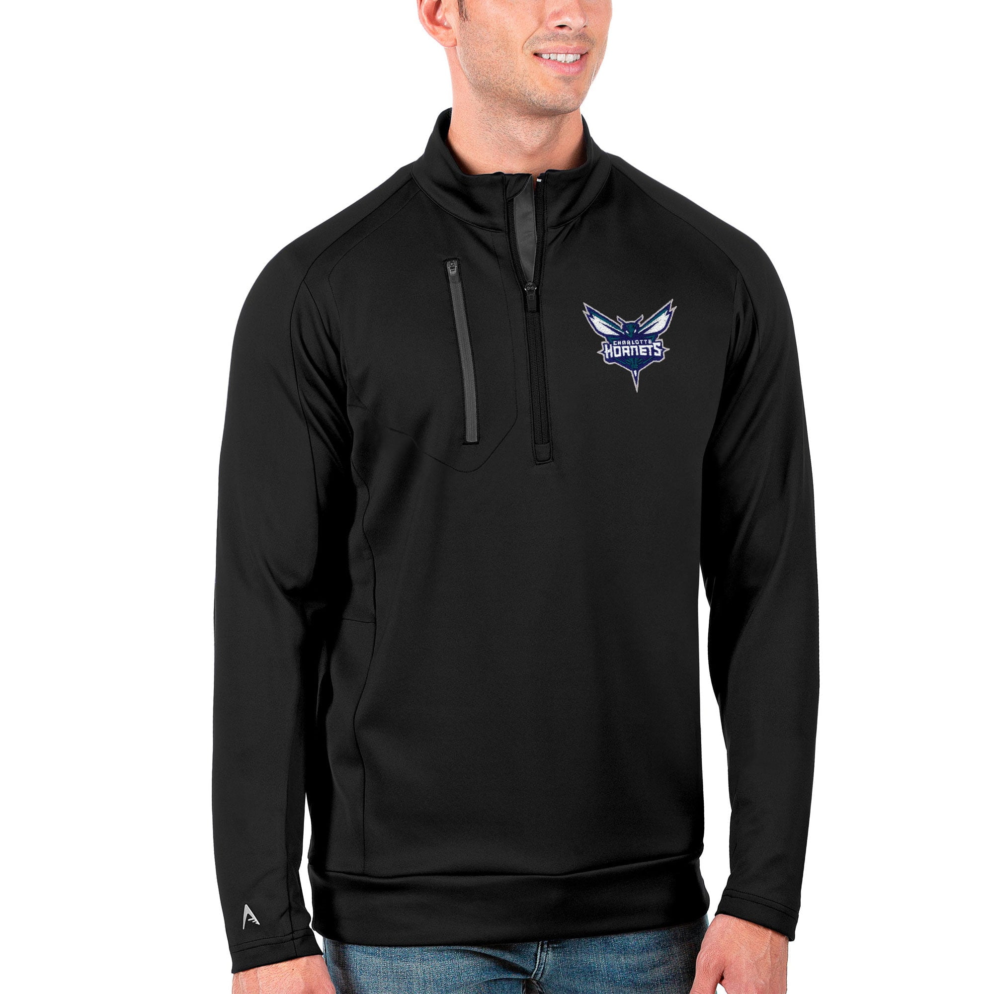 Men's Antigua Black Charlotte Hornets 