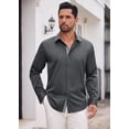 thumbnail image 2 of sogami Mens Long Sleeve Stretch Dress Shirts Casual Button Down Shirt, 2 of 8