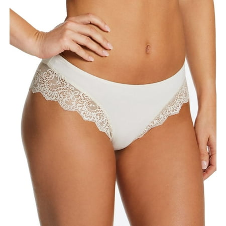 Women s Only Hearts 50819 So Fine Lace Trim Hipster Panty (Bone S)