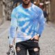 thumbnail image 1 of Blusas y camisas de manga larga con cuello redondo para hombre, estilo casual, estampado, cuello redondo, para fitness, deportivas, de licra., 1 of 5