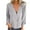 Beige, variant on 2025 New Fashion Plus Size Women's Casual Loose Solid Button Up T-shirt Long Sleeved V-neck Top/shirt