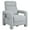 Light Grey, variant on GDF Studio Modern Push Back Recliner Chair with Teddy Fleece Upholstery, Adjustable Positions, Anti-Slip Legs, Light Grey