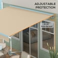 thumbnail image 5 of YYAo Patio Awnings Sun Shade Shelter, Patio Awnings, 13' x 10' Electric Awning, Retractable Awning with LED Lights and Remote Controller, Cream White, 5 of 11
