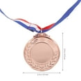 thumbnail image 4 of 9pcs Metal Award Medals Universal Wheat Pattern Medals with Number for Sports Academics Competition (Gold, Silver and Bronze, 3pcs for Each Color, Diameter 6.5CM), 4 of 8