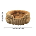 thumbnail image 3 of Qiweii Winter Plush Round Pet Bed Soft Warm Fluffy Nest Comfortable for Cats Small Dogs Home, 3 of 6