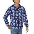 thumbnail image 4 of Zip Up Hoodies for Men - star Skull flower crystal Long Sleeve Comfrt Men'S Fashion Hoodies & Sweatshirts, Jackets for Men Hoodies Pullover Clothing Clothes with Pouch, 4 of 5