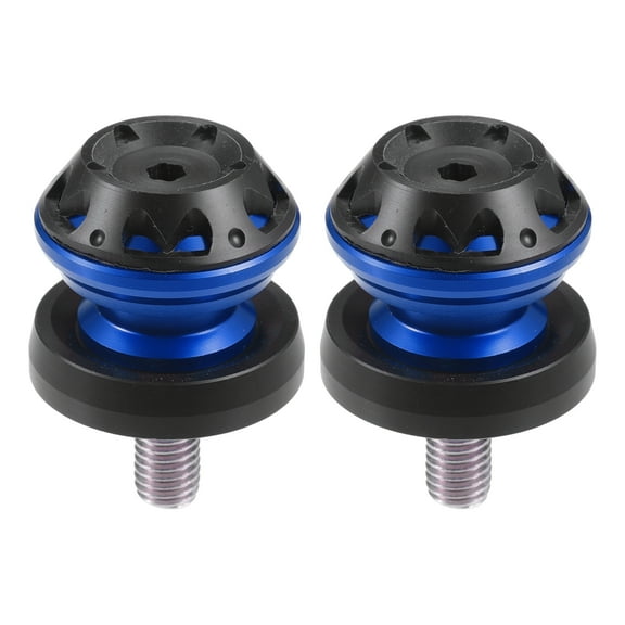 Unique Bargains 1 Pair Motorbike Swingarm Spool 10mm M10x1.5 CNC Swing Arm Spools Sliders Stand Blue Black