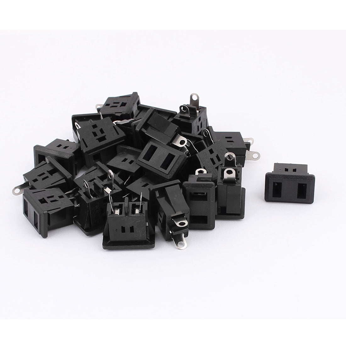 AC 125V 12A US Type Panel Mounting Power Socket Outlet Black | Walmart ...