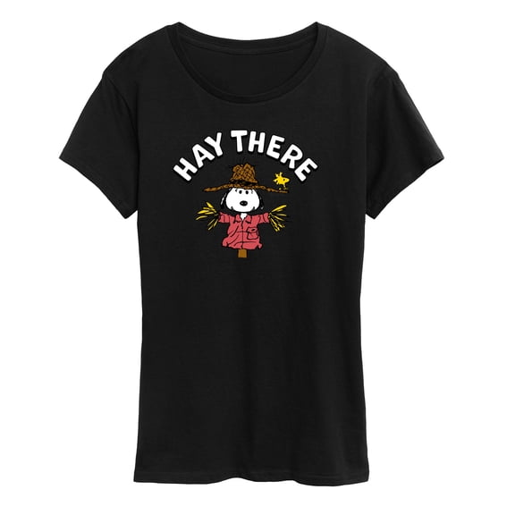 Peanuts - Snoopy Scarecrow Hay There - Women's Short Sleeve Graphic T-Shirt
