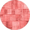 thumbnail image 1 of Ahgly Company Indoor Round Patchwork Red Transitional Area Rugs, 7' Round, 1 of 4