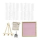 thumbnail image 5 of Tablero de letras de fieltro para escritorio, adorno decorativo con marco de madera, tablero de anuncios con soporte Rosa, 5 of 9