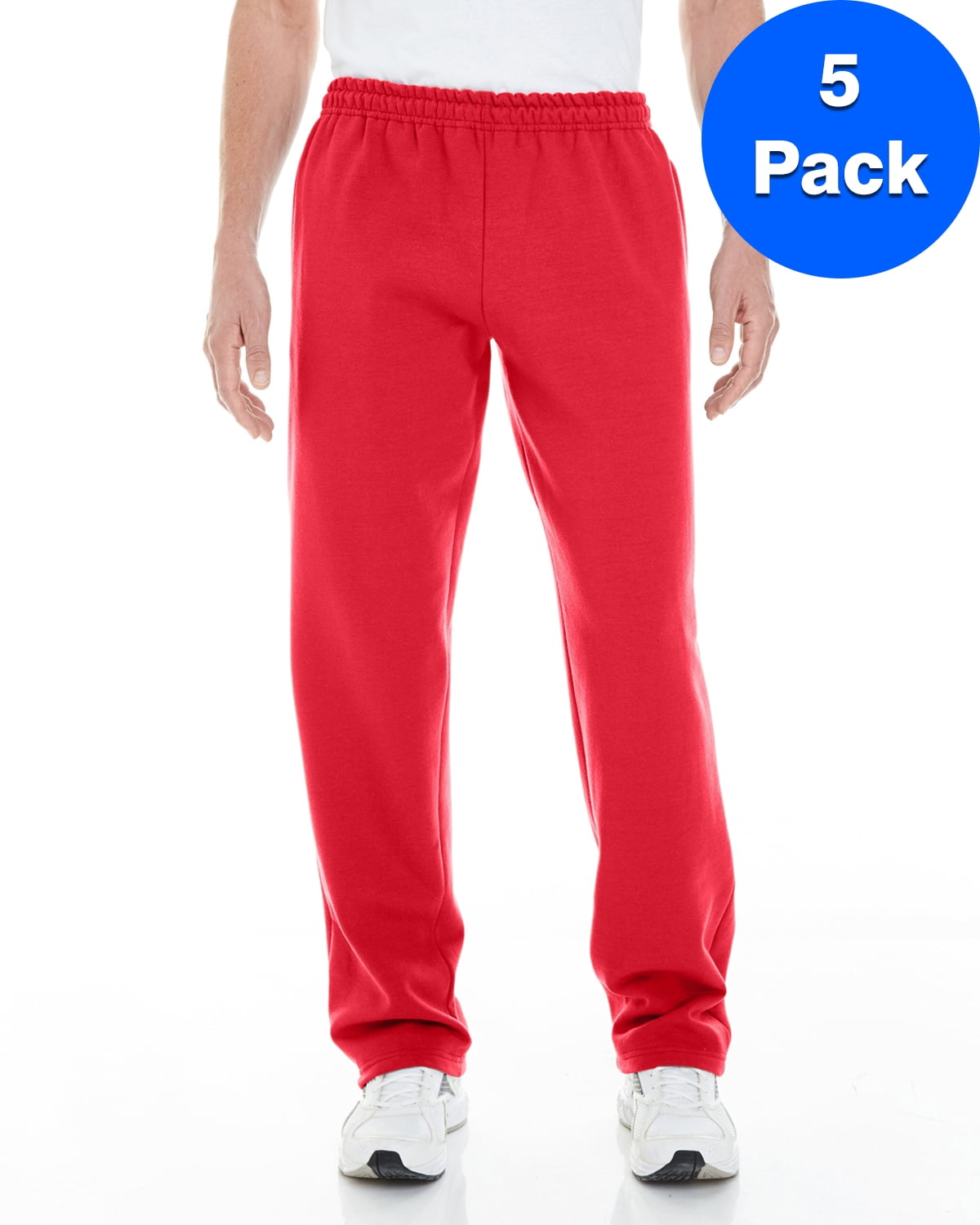 Gildan - Mens 8 oz. Open-Bottom Sweatpants with Pockets 5 Pack - Walmart.com - Walmart.com