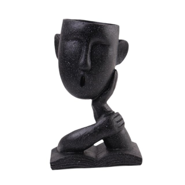 Maceta de resina para flores, adorno para exteriores, regalo, decoración, estatua, plantas de interior, maceta para escritorio, cocina, oficina, hogar Estilo C