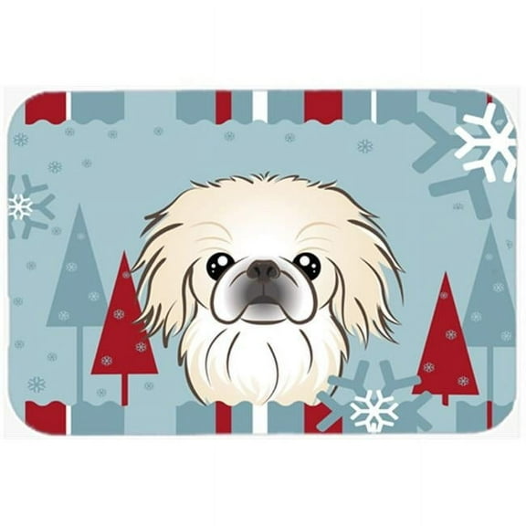 Winter Holiday Pekingese Mouse Pad, Hot Pad & Trivet