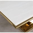 thumbnail image 3 of Terracotta Gray/Gold Faux Marble Dining Set (5-Piece), 3 of 7