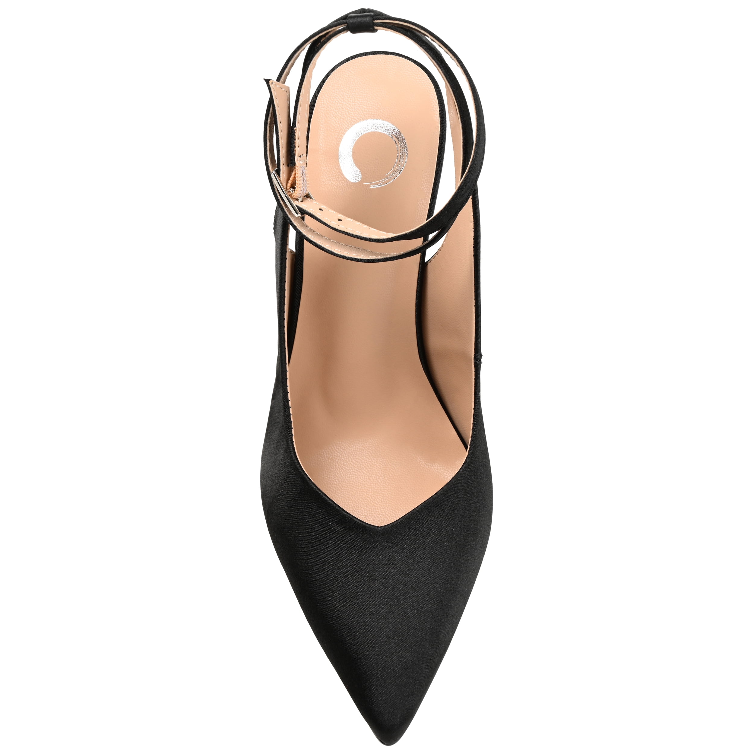 Journee Womens Marcella Buckle Mid Stiletto Pointed Toe Pumps, Widths Available