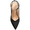 thumbnail image 5 of Journee Womens Marcella Buckle Mid Stiletto Pointed Toe Pumps, Widths Available, 5 of 10