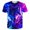 Blue, variant on Short Sleeve Shirts for Men Lapel Wolf Print Cute Summer Tops for Men