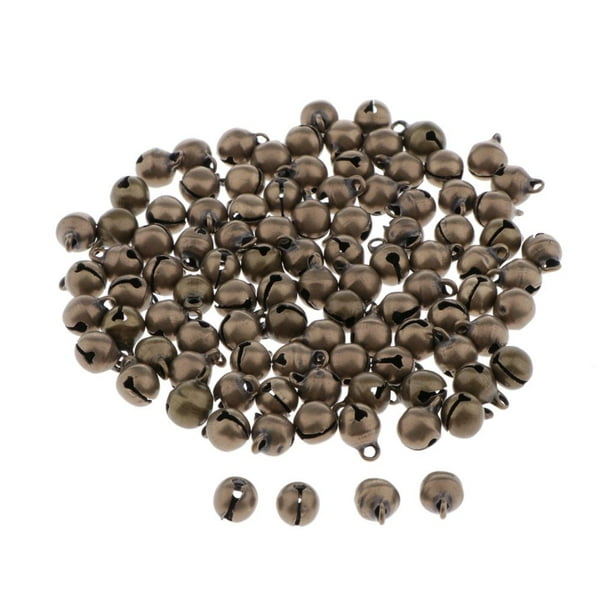 Abalorios para niñas, abalorios con forma de campana, abalorios de latón, abalorios, decoración para llaveros, aproximadamente 100 Bronce Antiguo 6mm