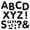 Black, variant on Stick-Eze 2 in. Letters & Marks, Black - Pack of 6