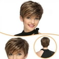 thumbnail image 2 of Heiheiup Ensemble de Perruques en Fibre à Cheveux Courts Dégradés pour Femmes Européennes, 2 of 5