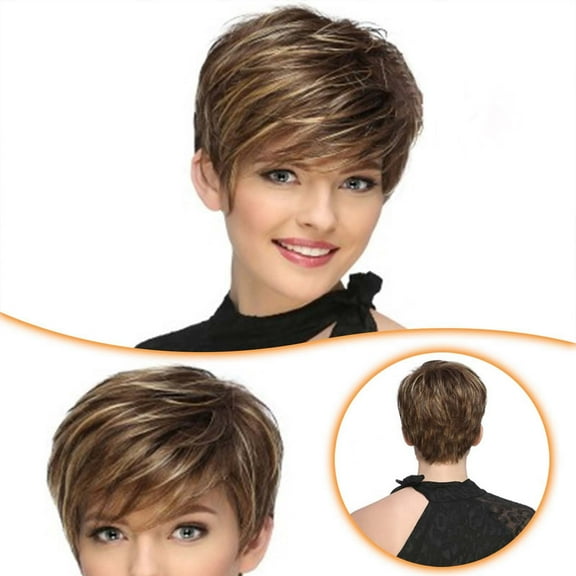 European Women's Wig Set - Gradient Short Fiber Hair for Fashion Style