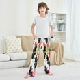thumbnail image 5 of Iauyy Boys Pajama Pants for Boys-Cotton-Like Modal PJ Bottoms for Kids-Relaxed Fit-Soft Sleep Pants in Sizes 6Y-14Y (S-XL),Black Pineapple Shape, 5 of 8
