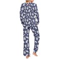 thumbnail image 4 of uublik Pajamas for Women Set Long Sleeve Tops and Long Pants Soft Comfy Pajamas Set 2 Piece Outfits, 4 of 5