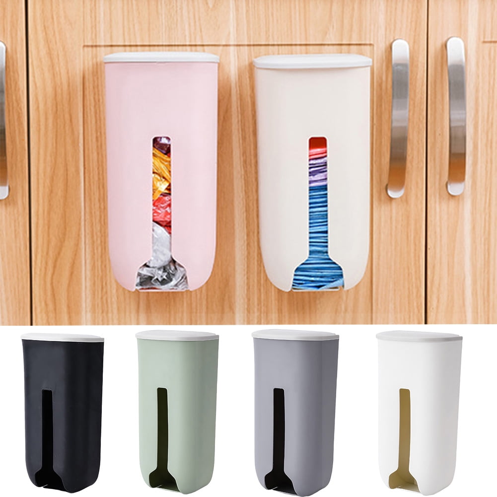 LINASHI Wall Mount Plastic Bag Holder,Garbage Bag Dispenser,Grocery Bag